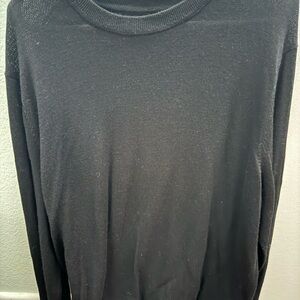 Nordstrom Classic Black Merino Top